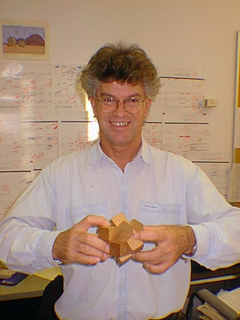 Prof. Toussaint with the first puzzle